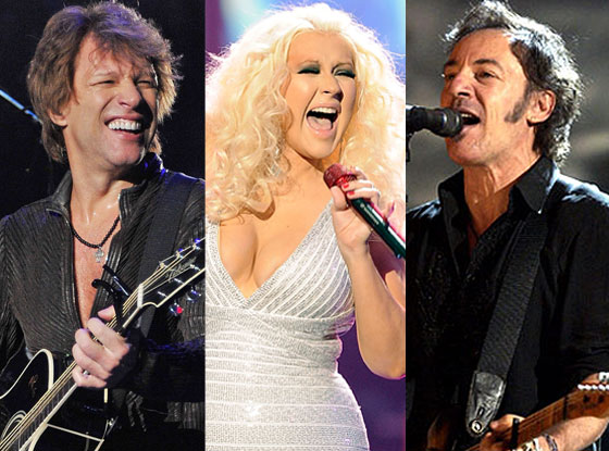 Bruce Springsteen, Christina Aguilera, Jon Bon Jovi Bruce Springsteen, Christina Aguilera, Jon Bon Jovi
